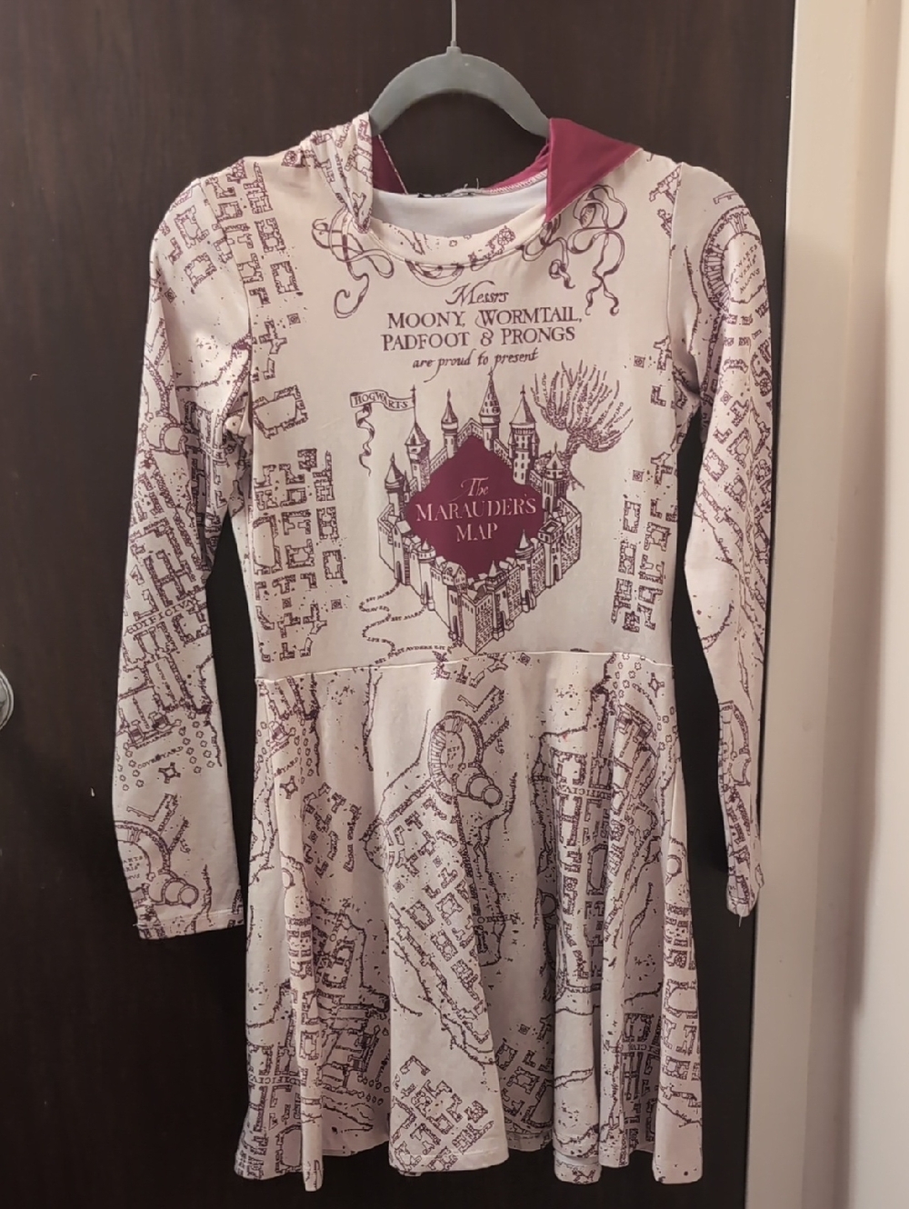 Marauders Map Hooded Mini Dress